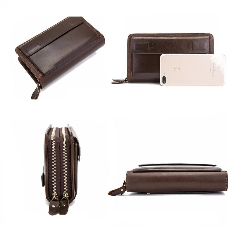 Double Zipper Money Clip Wallet