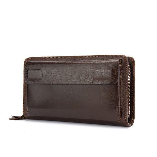 Double Zipper Money Clip Wallet