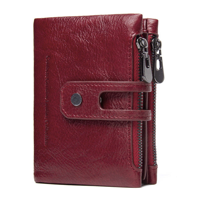 Double Zipper and Clip Purse