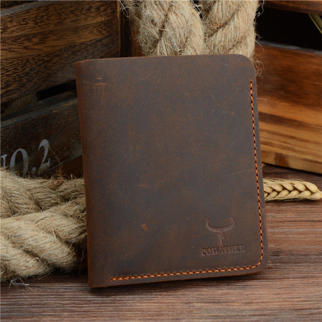 Top Leather Thin Purse